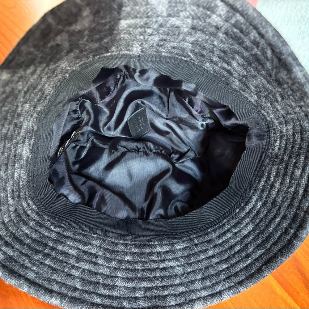 NWOT Coach Dark Gray Wool Bucket Hat